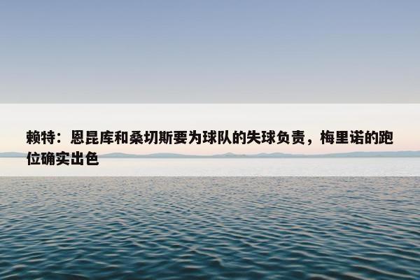 赖特：恩昆库和桑切斯要为球队的失球负责，梅里诺的跑位确实出色