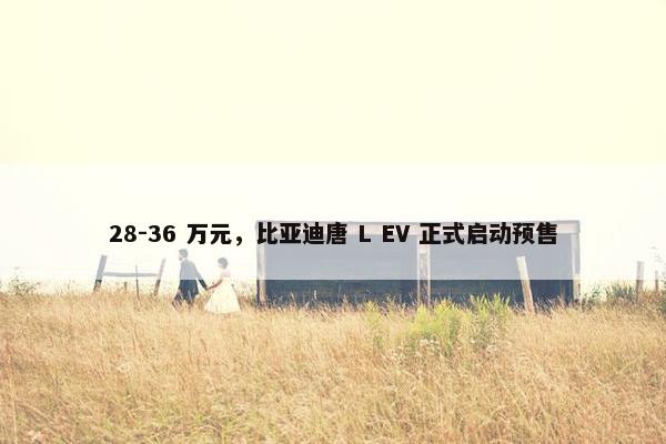 28-36 万元，比亚迪唐 L EV 正式启动预售