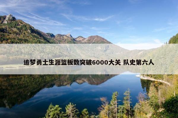 追梦勇士生涯篮板数突破6000大关 队史第六人