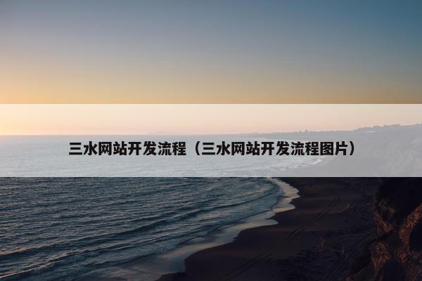 三水网站开发流程（三水网站开发流程图片）