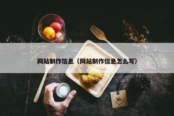 网站制作信息（网站制作信息怎么写）