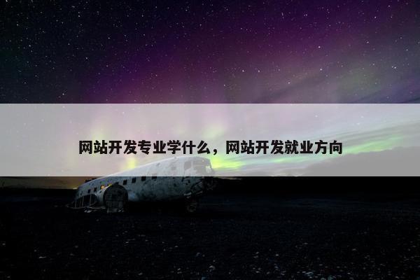 网站开发专业学什么，网站开发就业方向