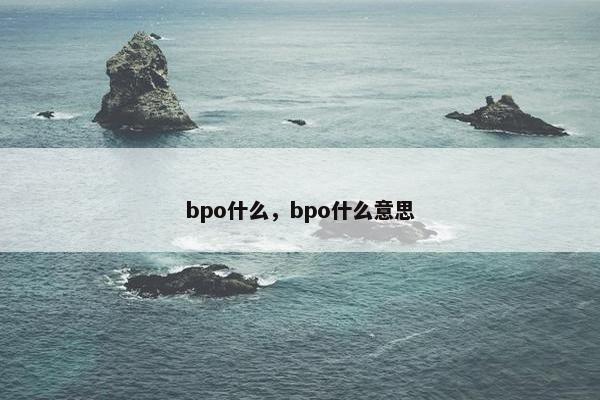 bpo什么，bpo什么意思