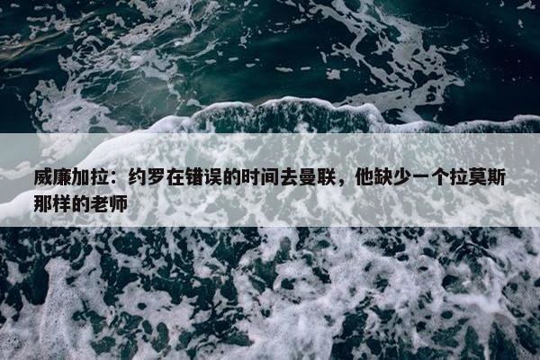 威廉加拉：约罗在错误的时间去曼联，他缺少一个拉莫斯那样的老师