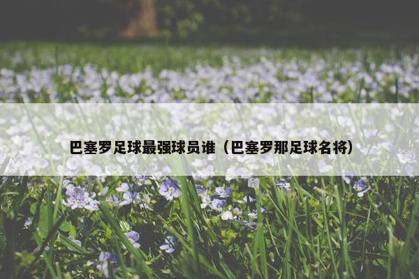 巴塞罗足球最强球员谁（巴塞罗那足球名将）