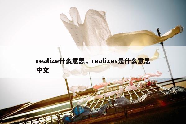 realize什么意思，realizes是什么意思中文