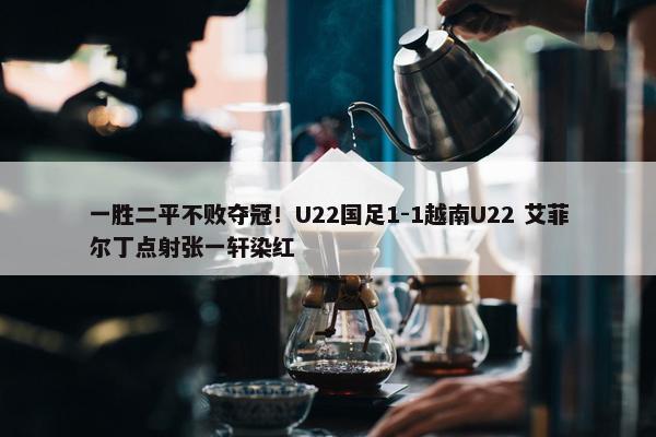 一胜二平不败夺冠！U22国足1-1越南U22 艾菲尔丁点射张一轩染红